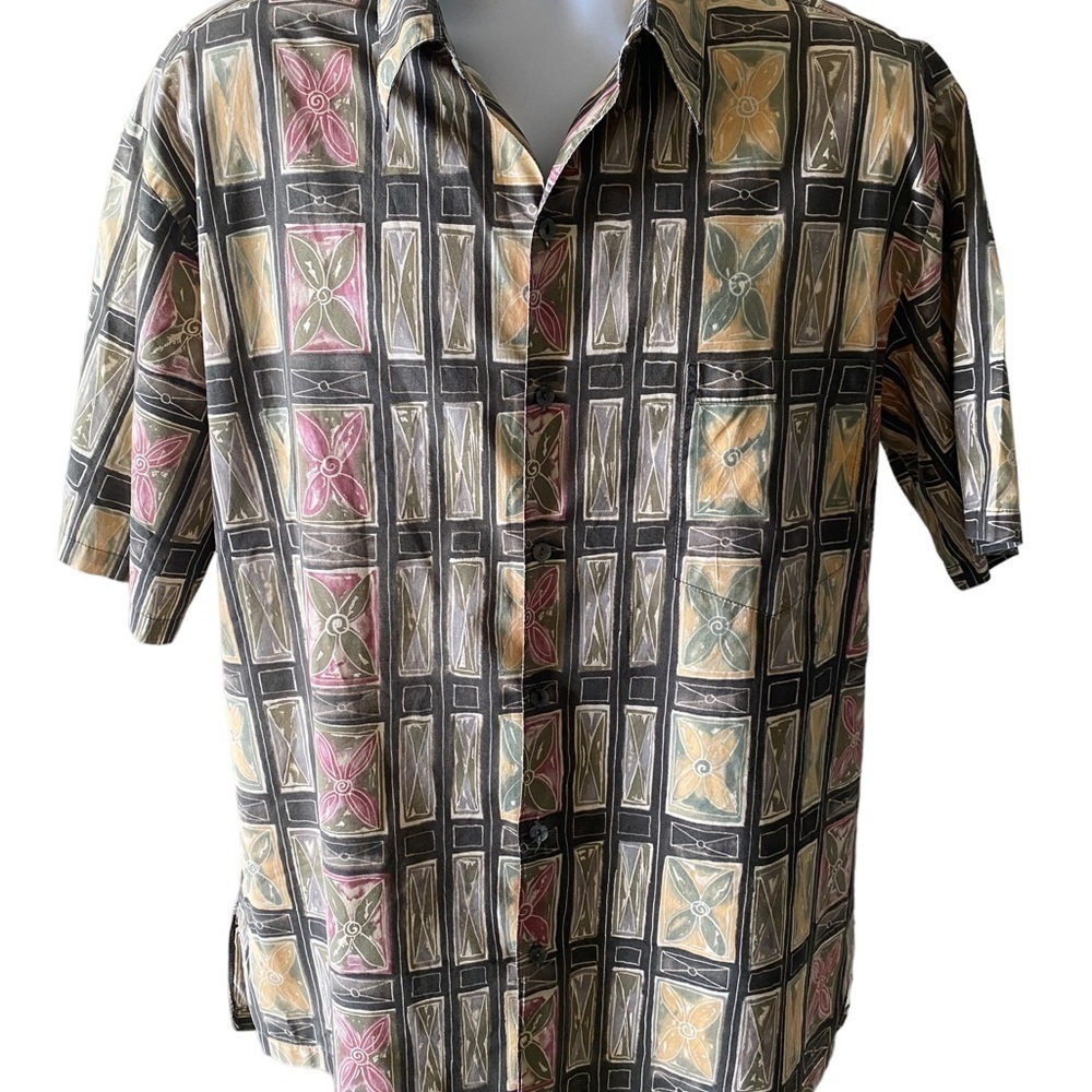 TORI RICHARD Multicolor Aloha Hawaiian Button Down Shirt Men XL
